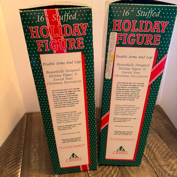 Vintage Holiday Creations Christmas Stuffed Posable Dolls Boy and Girl 16" - Picture 12 of 12